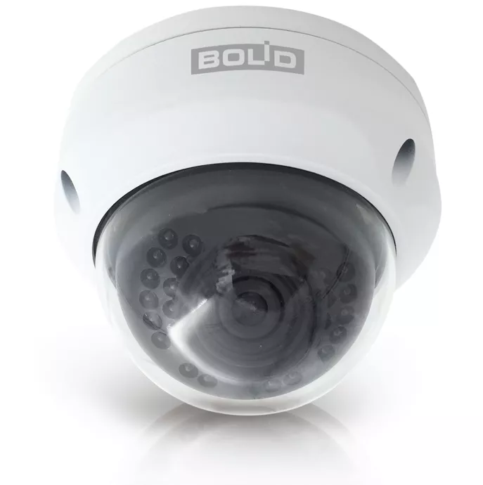 BOLID VCG-222 Профессиональная купольная антиванадльная аналоговая камера, 2Мп, объектив 2.8мм, ИК-подсветка ( до30м), DC12V, IP67